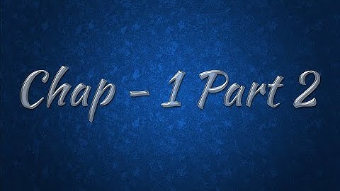 11th Std | Computer Science | Chapter 1 | Part 2