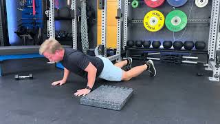 Staggered Start Lateral Plyo Push Ups
