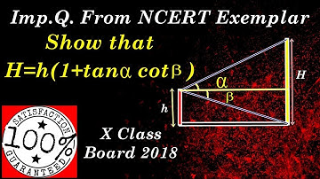 Application of trigonometry Extra Question from NCERT Exemplar Class 10 CBSE RBSE Q11 R B Classes