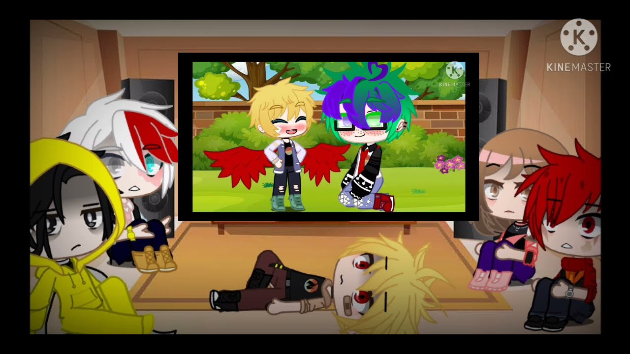 Bnha reacciona a deku afton 💜