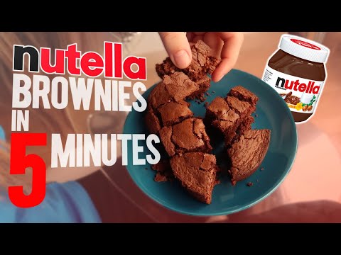 COME FARE NUTELLA BROWNIES in 5 minuti !!!