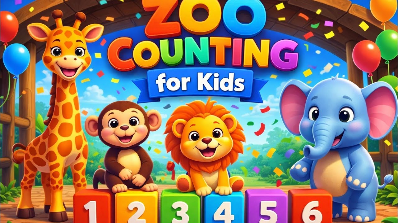 Cocomelon-Style Zoo Counting Song – Learn Numbers 1-10 for Kids | Chiny Early Learning