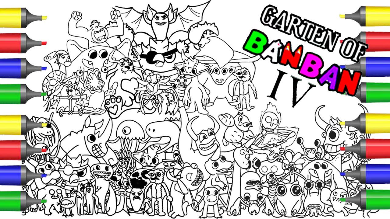 GARTEN OF BANBAN 4 Coloring Pages Mix / How To Color All Garten Of ...