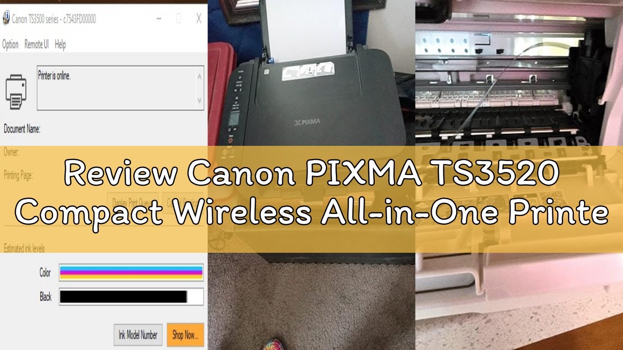 Review Canon PIXMA TS3520 Compact Wireless All-in-One Printer, Black