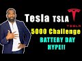 TESLA Battery Day $5000 CHALLENGE! TSLA (Buy The Battery Day Hype) 🔋