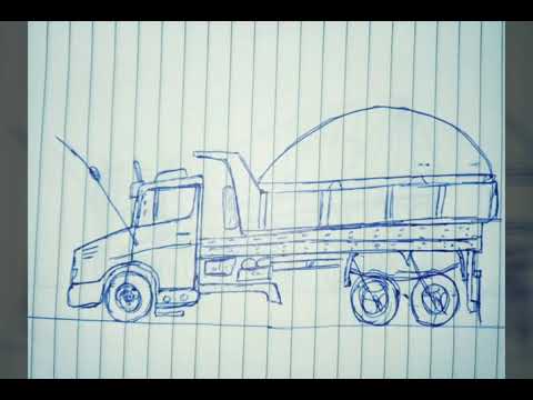Como desenhar caminhões arqueados - Como desenhar