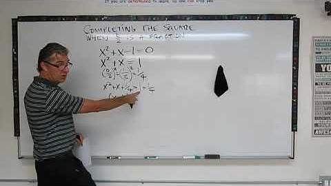 Completing the Square When b/2 is a Fraction
