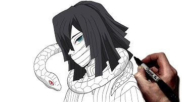 How To Draw Obanai | Step By Step | Demon Slayer