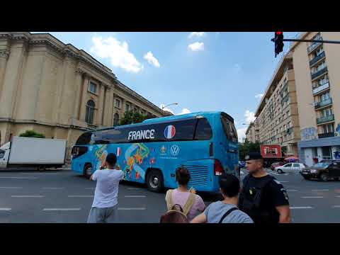 French national squad leaving Bucharest