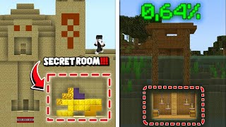 Finding The rare hidden secret rooms in Minecraft Structures (real)