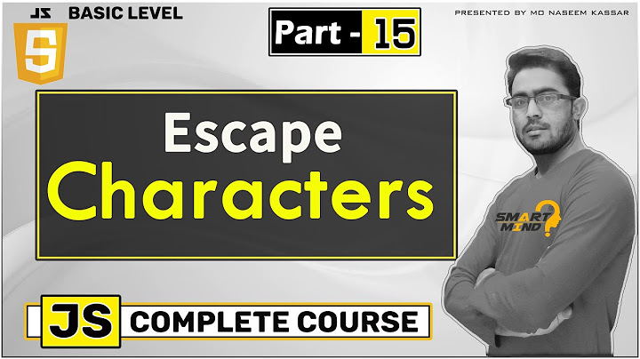 What is escape character in javascript and how to use escape character for beginners #15