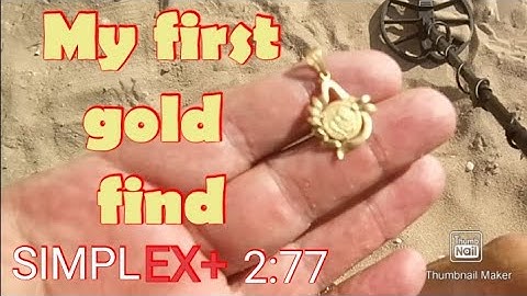 My first gold find beach metal detecting in Spain with Nokta makro Simplex Simplex+ 2:77 detector