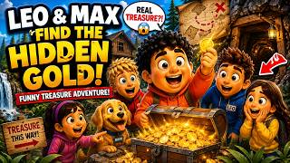 🪙 Leo & Max Find Hidden Gold! 😱 | Funny Treasure Adventure for Kids | Learn English Guía