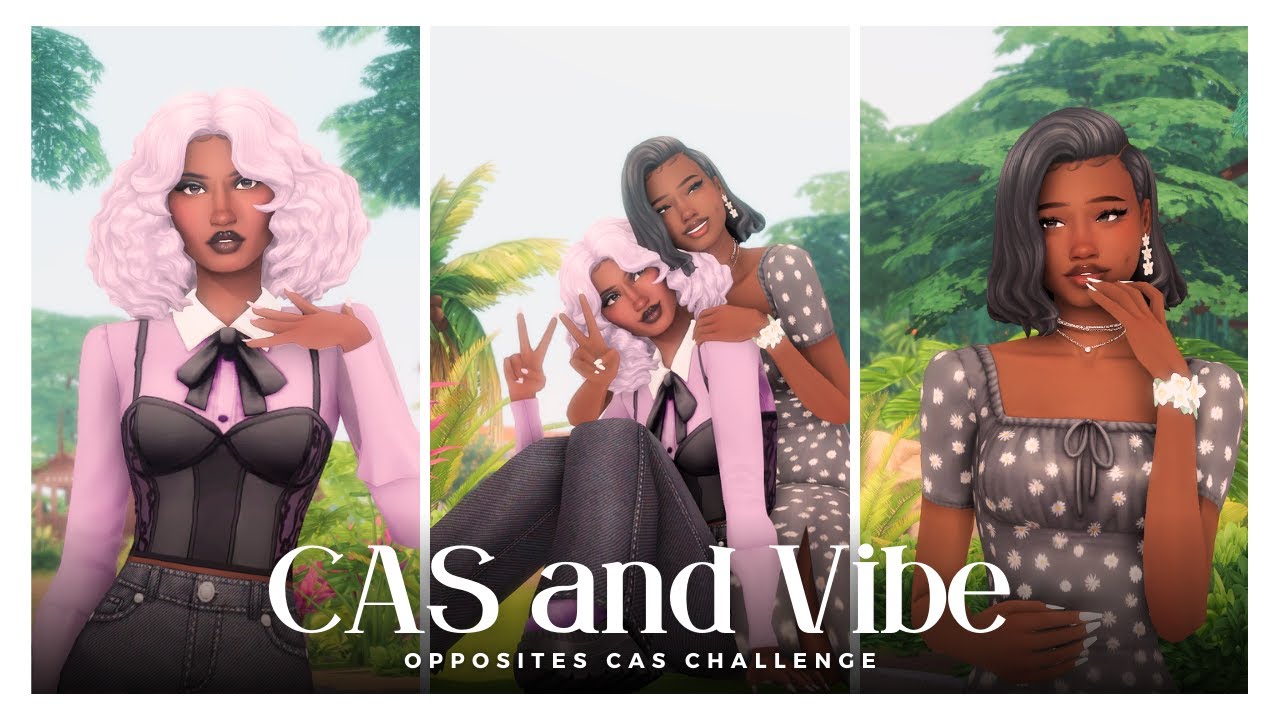 The Sims 4 CAS and Vibe | Opposites CAS Challenge - YouTube