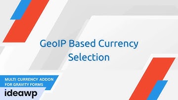 Multi Currency for Gravity Forms - GeoIP based currency selection