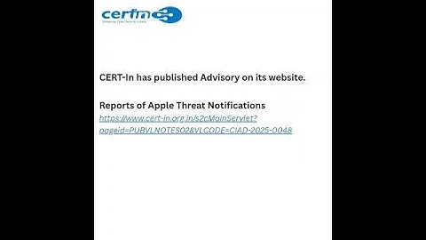CERT-In has published Advisory on its website.
