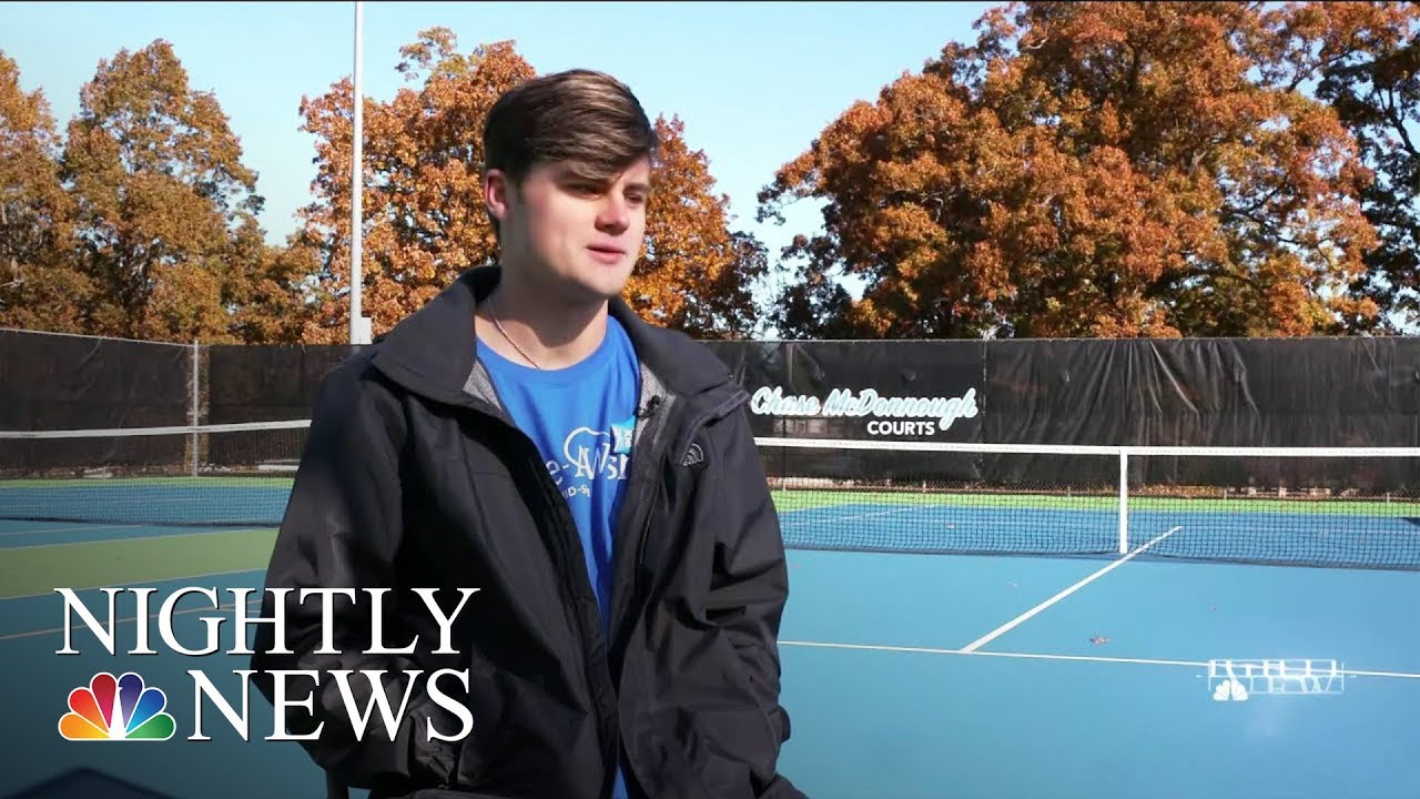 Teenager Uses Make-A-Wish To Bring Tennis Courts To His Hometown | NBC Nightly News