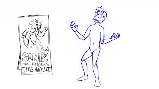Sonic Movie poster: rough animation wip