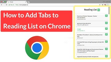 How to Add Tabs to Reading List on Google Chrome?