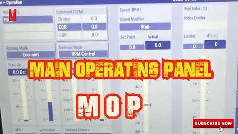 Electronic Engine Explained: Main Operating Panel (MOP)