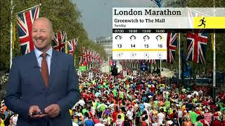 BBC weather : The weather has been kind today especially at the marathon