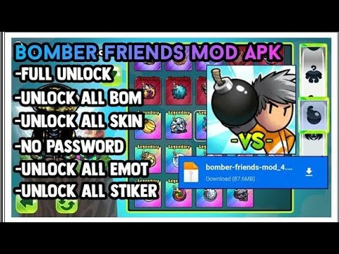 bomber friends mod apk unlimited gold bars and money - YouTube