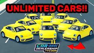 🔥 HOW TO SPAWN UNLIMITED CARS IN Car dealership tycoon!! | Mird CDT