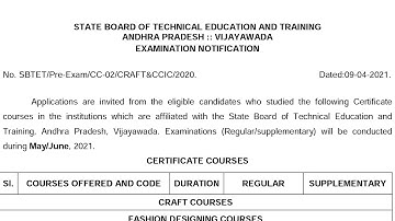 AP SBTET LATEST EXAM NOTIFICATION RELEASED