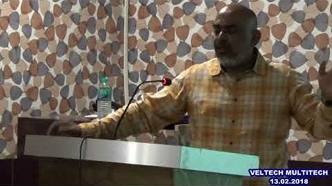 VELTECH MULTITECH DEPT OF IT GUEST LECTURE - 13.02.2018