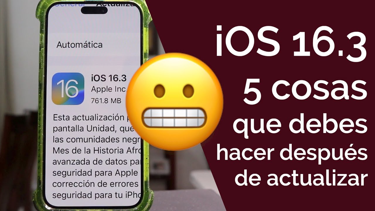 DEBES HACER ESTO DESPUÉS DE ACTUALIZAR A iOS 16.3 - YouTube