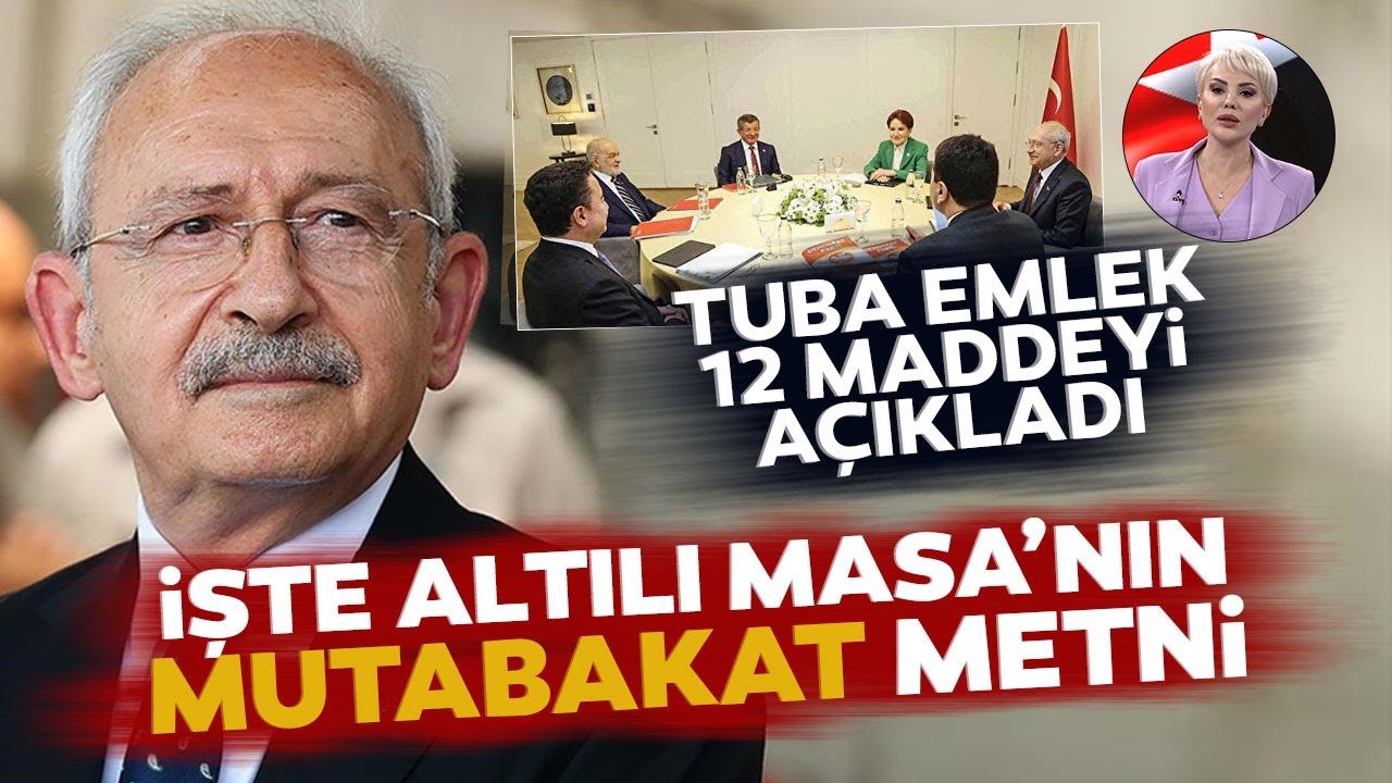 İşte 12 Maddelik Mutabakat Metni! Tuba Emlek Tam Mutabakat Metnini Tek