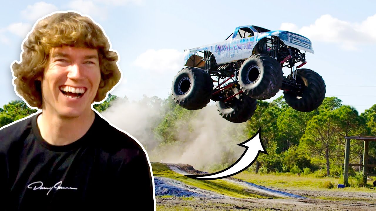 I Jumped A Monster Truck! - YouTube