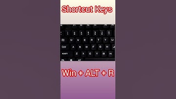 How to Screen record shortcut key I Screen recording shortcut I @Technical Job Alart