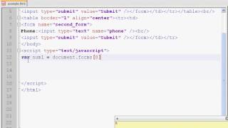 Accessing Forms in Javascript