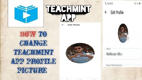 How can students change profile pic on teachmint mobile app||