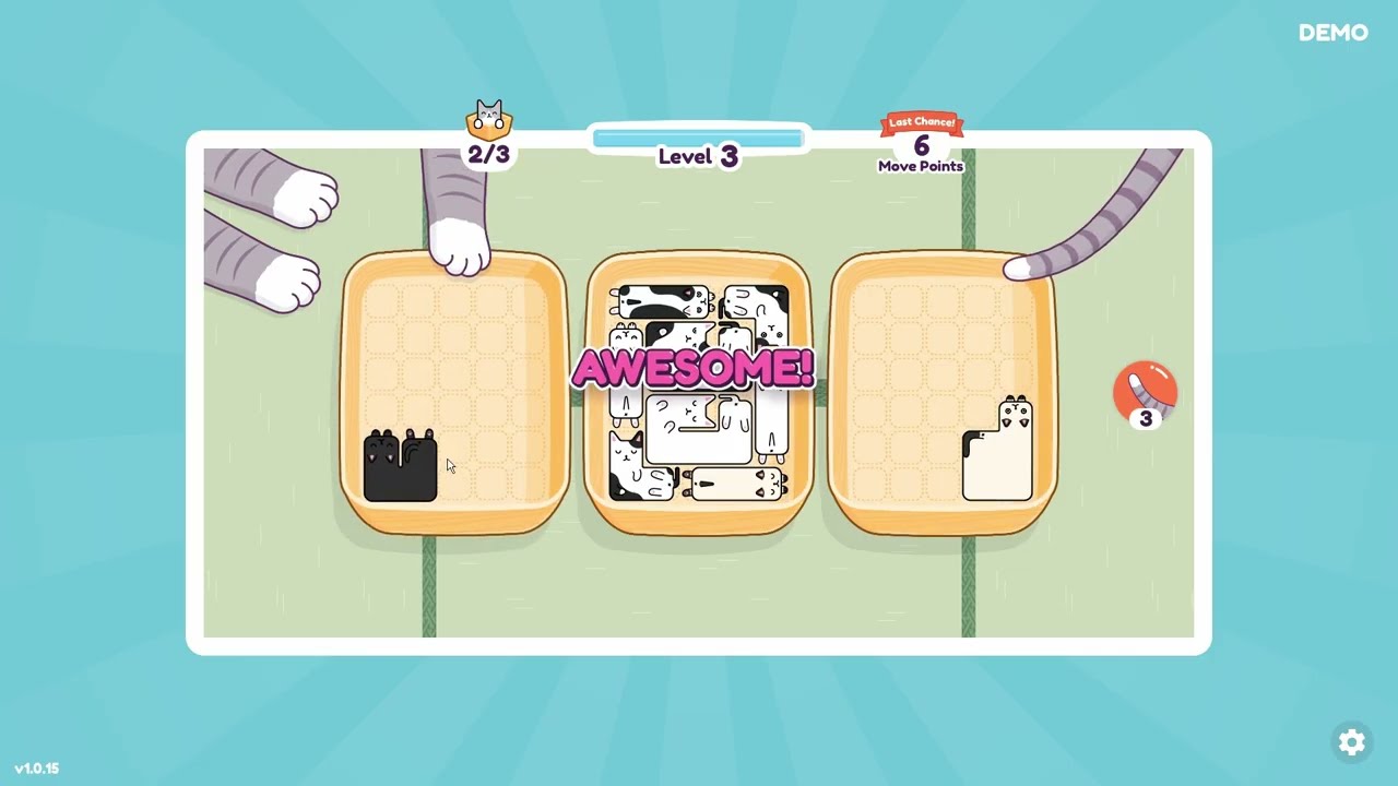 NeNeKoNeKo. Cute cats tetromino.