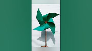How to make windmill with paper 🪭 Paper fan #shorts #youtubeshorts #windmill #craft #diy