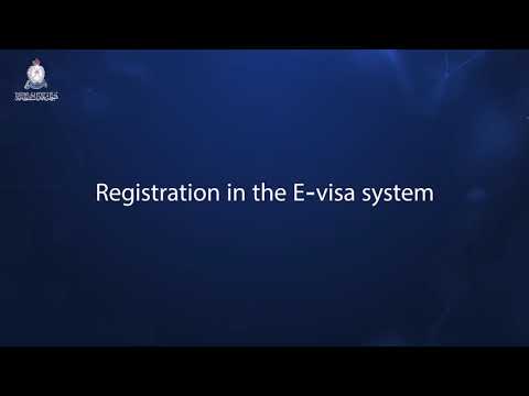 Registration steps as a new user in the E-visa system