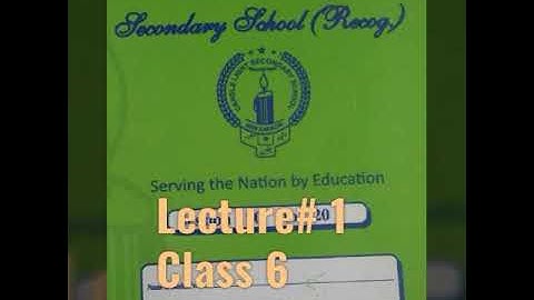 Class 6 English lit lecture 1 week 5