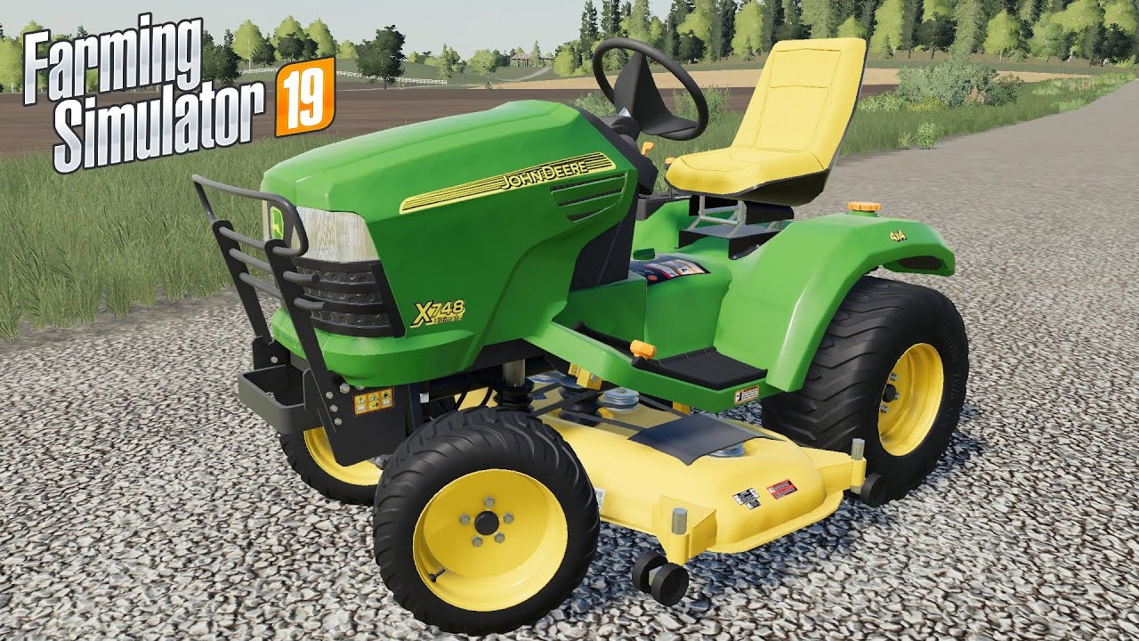 Fs19 John Deere X748 Lawn Mower Youtube