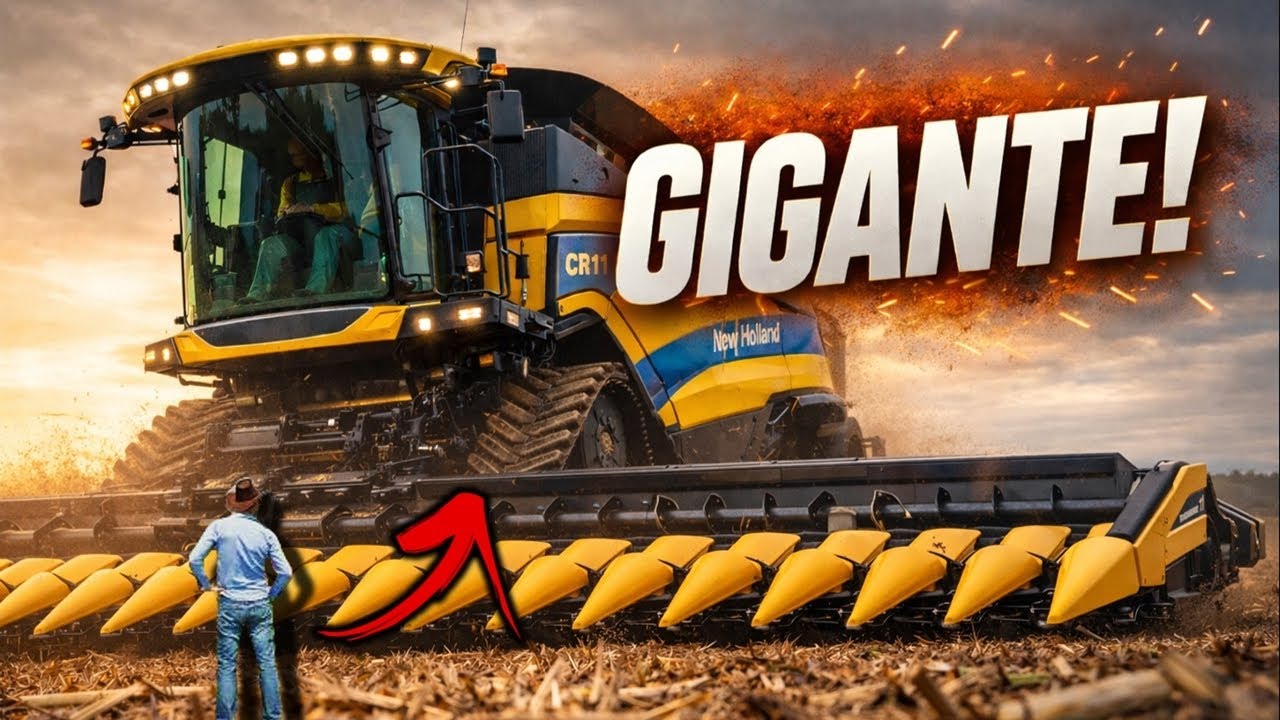 Essa é a MAIOR COLHEITADEIRA do MUNDO! Conheça a CR 11 da New Holland