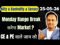 Nifty & Bank Nifty Analysis for MONDAY 25-05-2026 || SENSEX DAILY ANALYSIS Trader Vishal Sharma 2.0