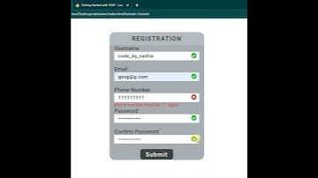 Form validation in JavaScript