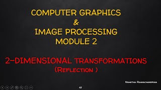 2D- Transformation -Reflection