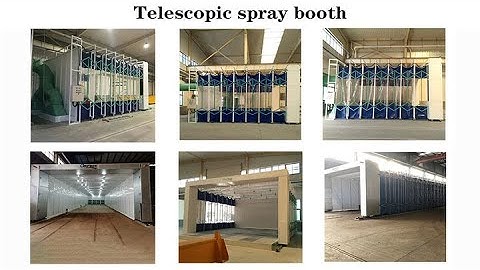 Retractable painting booth |  Telescopic Spray Booth Working Video