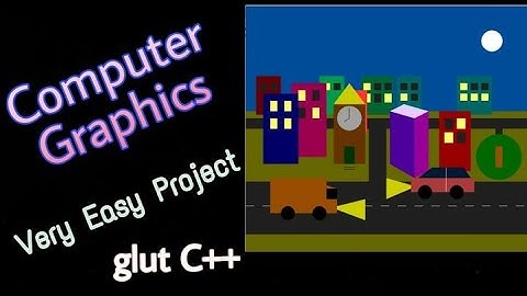 City Scenario OpenGL Project with Night View | Using glut and C++ | Computer Graphics Program [Easy]