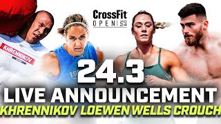CrossFit Open Workout 24.3 Live Announcement image