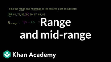 Finding the range and mid-range | Descriptive statistics | Probability and Statistics | Khan Academy
