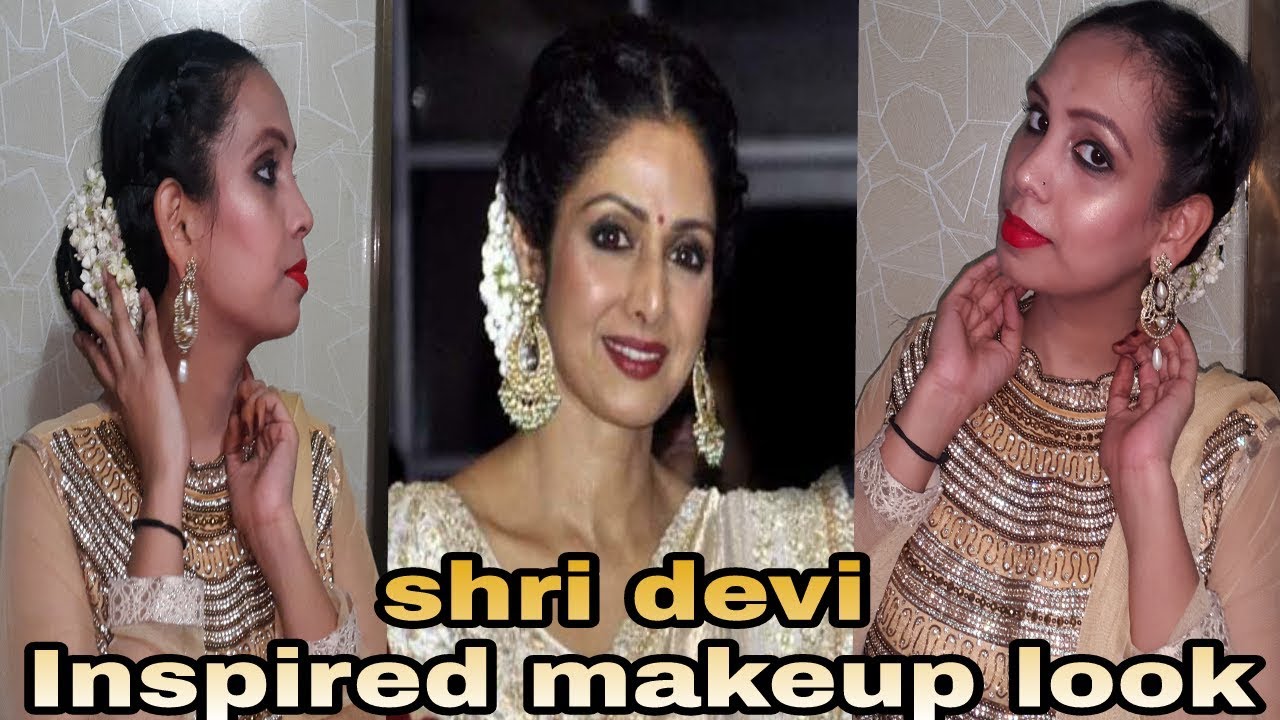 Sridevi inspired makeup look | tribute to sridevi | stay gorgeous with me - YouTube