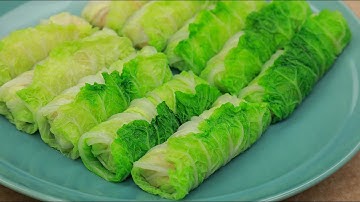 Healthy Cabbage Roll Recipe | Making Chinese cabbage roll recipe | V Taste